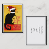 Vrolijk kerstfeest - Chat Noir Visitekaartje (Voorkant / Achterkant)
