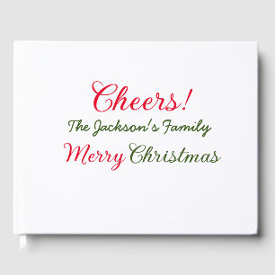 Vrolijk Kerstfeest Cheers Voeg familienaam Tekst F Gastenboek