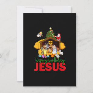 Vrolijk kerstfeest Christelijk Happy Birthday Jesu Kaart