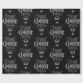 Vrolijk Kerstfeest Christelijke Geboorte Christus Cadeaupapier (Vlak)