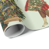 Vrolijk kerstfeest collage met kerstman cadeaupapier (Rol Hoek)