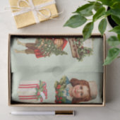 Vrolijk kerstfeest  collage met kerstman tissuepapier (Geschenk)