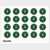 vrolijk kerstfeest! Cupcake-Christmas-Tree Ronde Sticker (Vel)