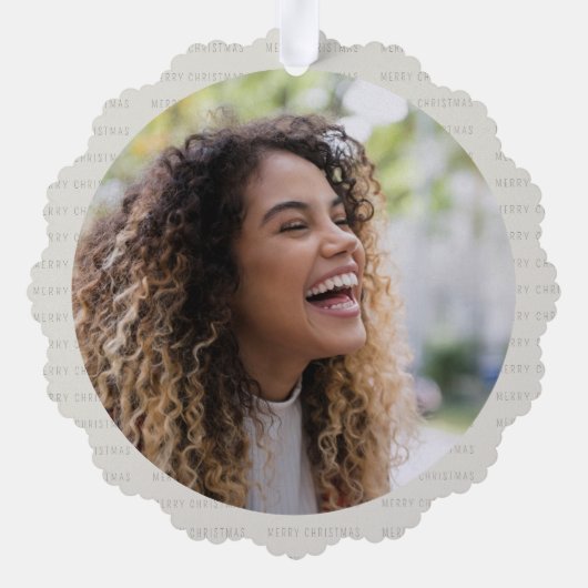 Vrolijk Kerstfeest Custom Beer met Foto Ornament Kaart (Achterkant)