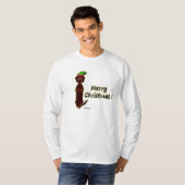 Vrolijk kerstfeest Dachshund Sidney T-Shirt (Voorkant volledig)