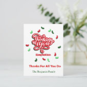 Vrolijk kerstfeest Dank je Feestdagen rood groen (Staand voorkant)