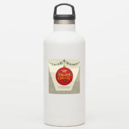 Vrolijk kerstfeest & dank u vakantie Sticker