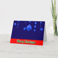 Vrolijk Kerstfeest Dansballen Blauw MUSEUM Zazzle