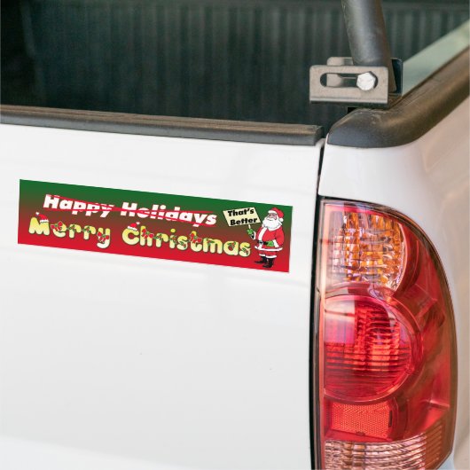 Vrolijk kerstfeest - Dat is beter - Bumpersticker (Op Truck)
