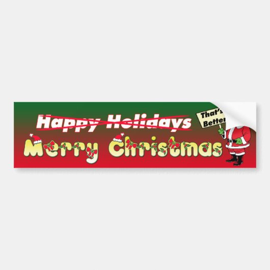 Vrolijk kerstfeest - Dat is beter - Bumpersticker (Voorkant)