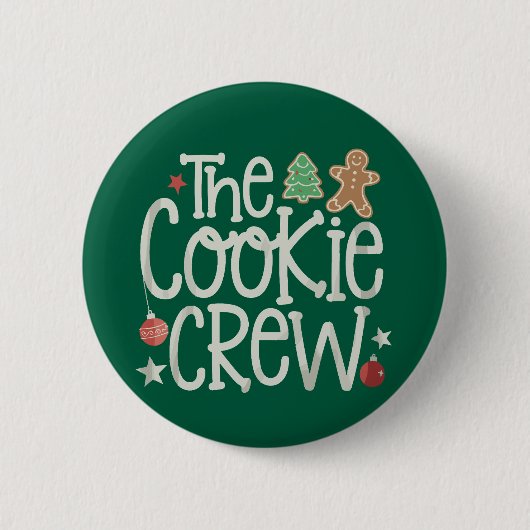Vrolijk Kerstfeest De Cookie Crew Xmas Matching Ronde Button 5,7 Cm (Voorkant)