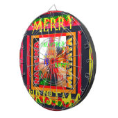 Vrolijk kerstfeest De wereld om mij heen is blij o Dartbord (Voorkant Rechts)