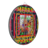 Vrolijk kerstfeest De wereld om mij heen is blij o Dartbord (Voorkant Links)
