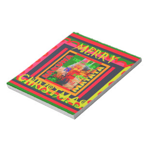 Vrolijk kerstfeest De wereld om mij heen is blij o Notitieblok