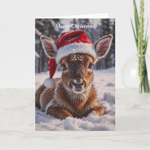 Vrolijk kerstfeest Deer Feestdagen Kaart