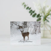 Vrolijk kerstfeest Deer Feestdagenkaart (Staand voorkant)