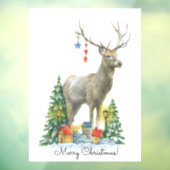 Vrolijk kerstfeest Deer Raamsticker (Vel 3)