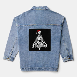 Vrolijk kerstfeest denim jacket