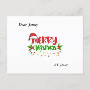 Vrolijk kerstfeest: Design naar creëer een feestel Briefkaart