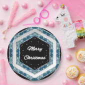 Vrolijk kerstfeest design papieren bordje (Feest)