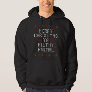 Vrolijk kerstfeest Dierlijk Filthy Ya lelijke kers Hoodie