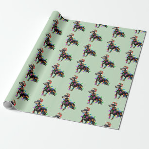 Vrolijk kerstfeest Doberman Dog in het Pet van San Cadeaupapier
