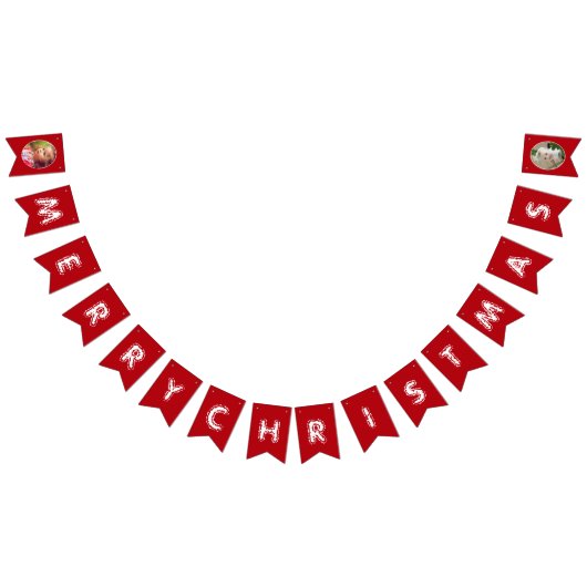 Vrolijk kerstfeest dochter rood en wit foto vlaggetjes (Alle)