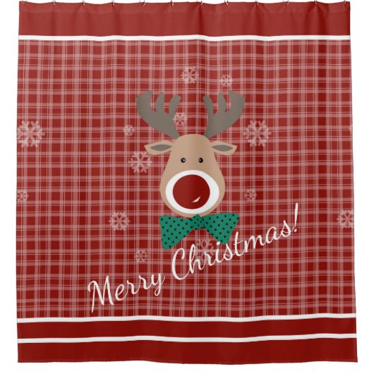 Vrolijk kerstfeest! douchegordijn (Voorkant)