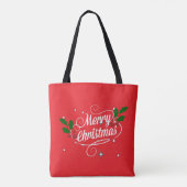Vrolijk kerstfeest draagtas (Achterkant)