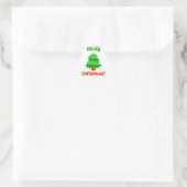 Vrolijk kerstfeest driehoek sticker (Tas)