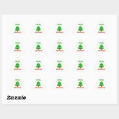 Vrolijk kerstfeest driehoek sticker (Vel)