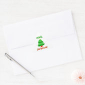 Vrolijk kerstfeest driehoek sticker (Envelop)