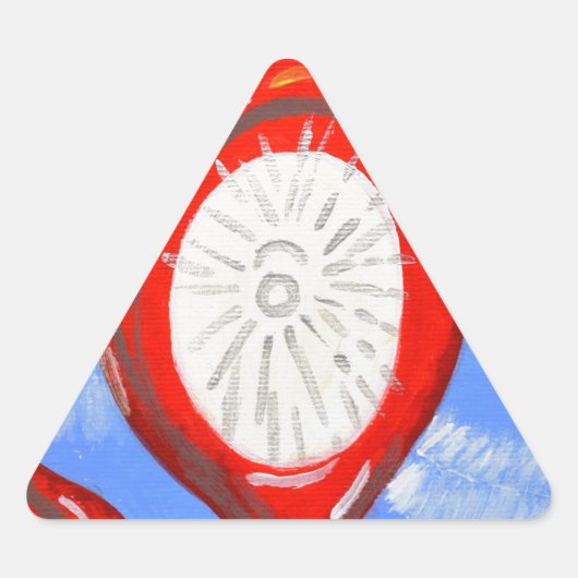 Vrolijk kerstfeest driehoek sticker (Voorkant)