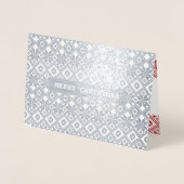 Vrolijk kerstfeest Echte Folie Luxe Aangepaste fot Kaarten (Voorkant)