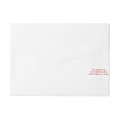 Vrolijk kerstfeest, eenvoudig handschrift omwikkelbaar adreslabel (Achterkant)