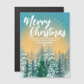 Vrolijk kerstfeest Eenvoudig Modern wit script vak (Voorkant / Achterkant)