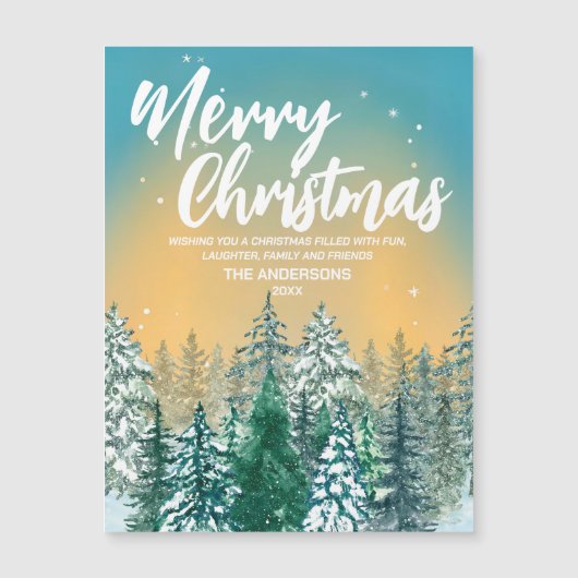 Vrolijk kerstfeest Eenvoudig Modern wit script vak (Voorkant)
