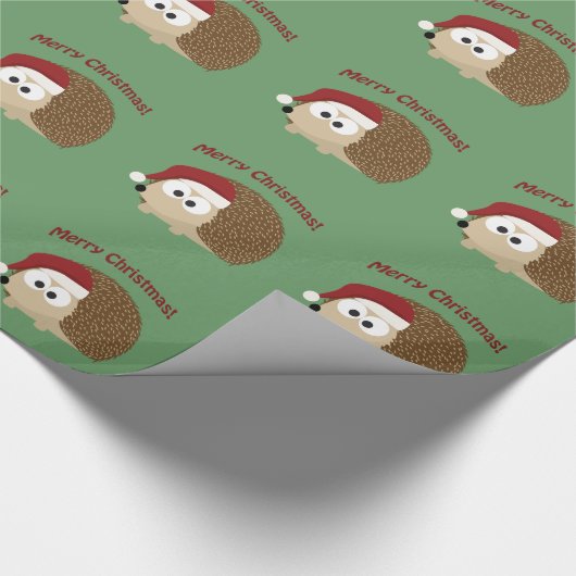 Vrolijk kerstfeest! Egel Cadeaupapier (Hoek)