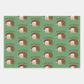 Vrolijk kerstfeest! Egel Inpakpapier Vel (Voorkant 2)