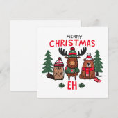 Vrolijk kerstfeest Eh Feestdagenkaart (Voorkant / Achterkant)