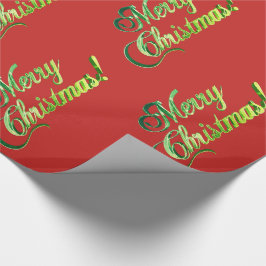 Vrolijk kerstfeest Elegant Modern Red en Green Cadeaupapier