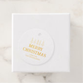 Vrolijk kerstfeest Elegant Moderne Manuscripten Bo Bedankjes Labels (Met doos)