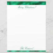 Vrolijk kerstfeest Elegant Satin Metallic Briefpap (Voorkant)