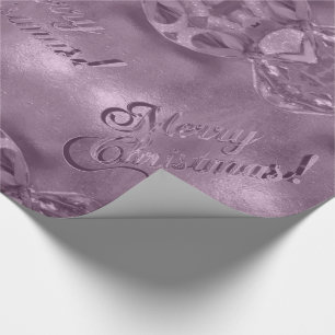 Vrolijk kerstfeest Elegant script Luxureus Roze Cadeaupapier