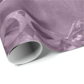 Vrolijk kerstfeest Elegant script Luxureus Roze Cadeaupapier (Rol Hoek)