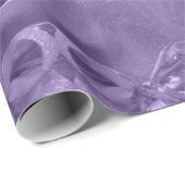 Vrolijk kerstfeest Elegant script Modern Paars Cadeaupapier (Rol Hoek)