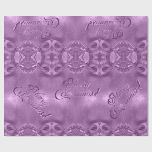 Vrolijk kerstfeest Elegant script Modern Roze Cadeaupapier (Vlak)
