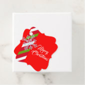 Vrolijk kerstfeest Elegant Snowflake Bedankjes Labels (In situ)