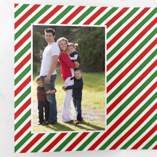 Vrolijk kerstfeest elementen vet typografie drieluik wenskaart (Binnenzijde eerst)