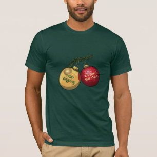 Vrolijk kerstfeest en een gelukkig nieuwjaar decor t-shirt